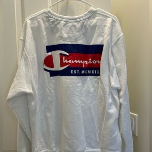 champion crewneck white
